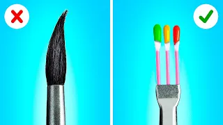 COOLEST ART TECHNIQUES AND TIPS || Amazing Painting Hacks You Can Easily Repeat By 123 GO Like!