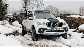 Mercedes Xclass 🏆 Vw Amarok 3.0 🏆 MITSUBISHI L200 vs Jeep Cherokee. OFF ROAD 🇹🇷 TURKIYE BLACKSEA🌰 28