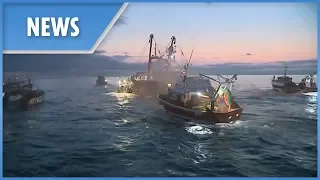 British and French fishermen clash in a 'scallop war'