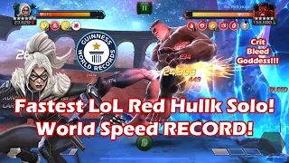 NEW RECORD! BLACK CAT Solos LoL Red Hulk in 56 SECONDS!!!!