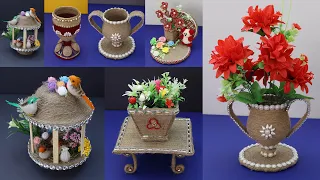 Best Collection 5 Jute Flower Vase !!! Beautifu DIY Home Decor Ideas | Jute Craft Ideas Handmade