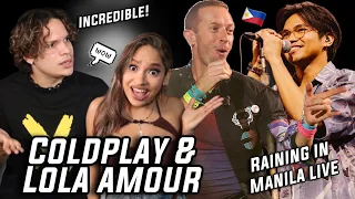 Waleska & Efra react Coldplay & Lola Amour singing 'Raining in Manila 'LIVE