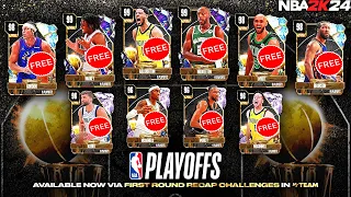 HOW TO GET ALL 10 FREE NBA PLAYOFFS CARDS IN NBA 2K24 MyTEAM! SHOULD YOU COMPLETE THESE CHALLENGES?