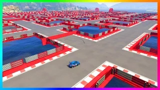 GTA 5 DLC ULTRA HARD UNRELEASED CUSTOM STUNT RACES - IMPOSSIBLE MAZE ESCAPE, INSANE SPIRALS & MORE!