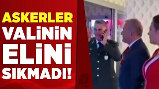 Resepsiyonda 28 Şubat'ı andıran görüntüler! Askerler, valinin elini sıkmadı | A Haber