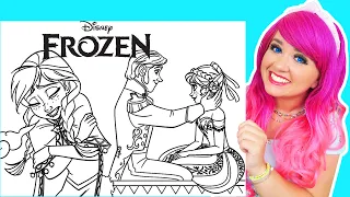 Coloring Frozen Anna & Hans Coloring Pages | Prismacolor Markers