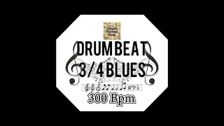 Blues Drum Beat l Metronome l Tempo 3/4 300 Bpm