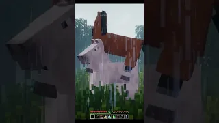 Zombies mutantes del minecraft nos acorralan a mi y a mis caballos en una tarde lluviosa