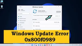 How To Fix Windows Update Error 0x800f0989