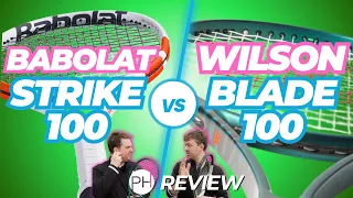 REVIEW: WILSON BLADE 100 v BABOLAT PURE STRIKE 100 | Tennis Racquet Review | Racket Comparison