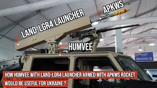Humvee mounted LAND-LGR4 launcher with APKWS in #Ukraine !