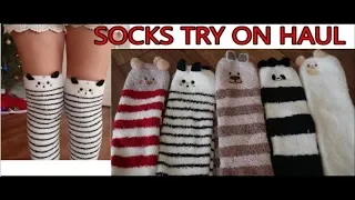 5 Cute Socks Amazon Try On Haul - Thigh Highs Collection