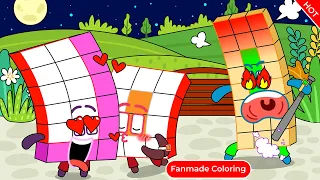 No No! NB 18 Broke NB 24's Heart I Numberblocks Fanmade Coloring Story