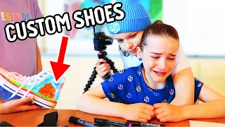 NAZ CRIED in CUSTOMIZING OUR SHOES Challenge By The Norris Nuts