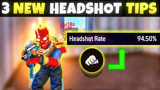 3 Easy Tricks For 90% Headshot rate (Beginner/ intermediate) 2024 | Free Fire