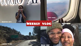 Weekend Vlog: Road trip|First time on a plane|South African Youtuber