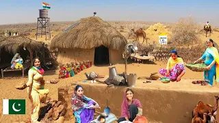 Desert Women Morning Routine | Village Life Pakistan | Desi Food||Desert