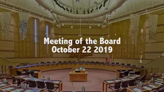 Meeting of the Board Oct 22 2019