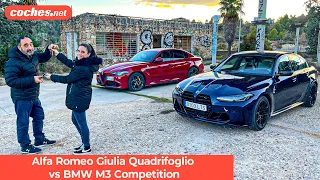 Comparativa Alfa Romeo Giulia QV - BMW M3 Competition xDrive | Prueba en español | coches.net