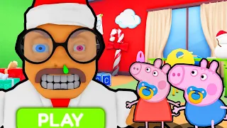 Baby Peppa Pig and Baby George Pig VS ESCAPE GRUMPY GRAN IN ROBLOX