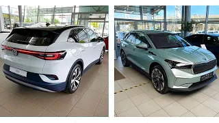 Skoda ENYAQ vs Volkswagen ID.4 (2021) visual COMPARISON (which one is better?)