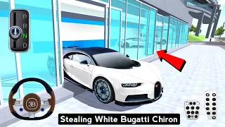 Stealing White Bugatti Chiron from Showroom - 3D Driving Class 2023 - Best Android Gameplay