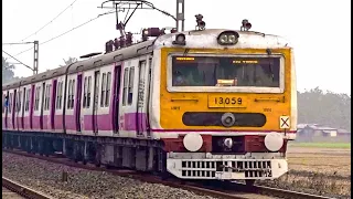 Newly coloured Old Conventional 12 Coach EMU Train skipping speedily | Eastern Railways