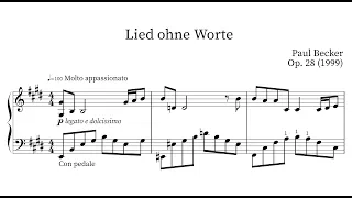 Paul Becker | Lied ohne Worte, Op.28 [1999]