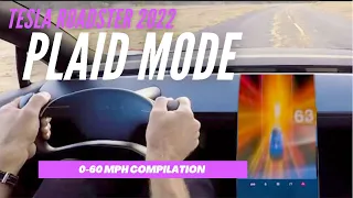 Tesla Roadster Plaid Mode 0-60 MPH Compilation