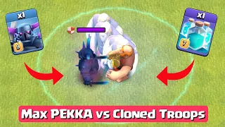 Max PEKKA vs Level 1 Troop + Max Clone Spell - Clash of Clans