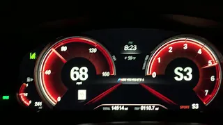 2019 BMW M550i xDrive acceleration test of 45-120mph