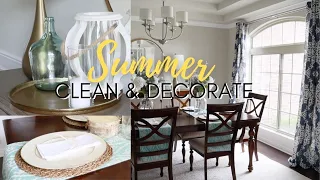 NEW! SUMMER CLEAN AND DECORATE WITH ME 2021 | SUMMER DINING ROOM DECOR IDEAS