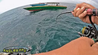 Mancing Di laut pakai umpan ikan potong