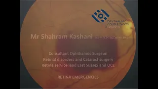 OCL Webinar - Retinal Emergencies - Shah Kashani