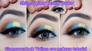 glamorous look Valima eye makeup tutorial | step by step eye makeup for beginners |shine&glowbeauty