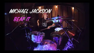 Michael Jackson - Beat It (drum cover by Vicky Fates)