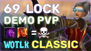 Dommedag - Level 69 Demonology Warlock Twink PvP - WoW WotLK Classic