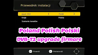 DVB T2 DVB T TV box download software upgrade firmware for Poland Polish Polski H265 HEVC H264