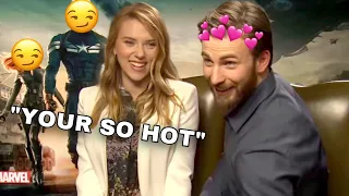 scarlett johansson and chris evans flirting for 4 minutes straight