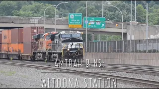 NS & Amtrak Trains in Altoona, PA