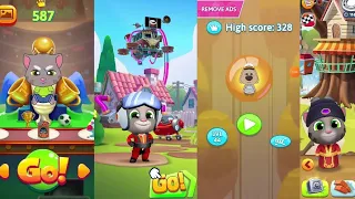 Talking Tom Gold Run vs Talking Tom Sky Run vs Talking Tom Jump Up vs Talking Tom Farts Gameplay