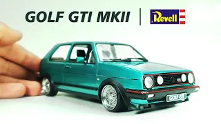 BUILDING A SCALE MODEL CAR KIT : Volkswagen Golf Gti Mk2 Full Build - Step by Step - ASMR - Revell