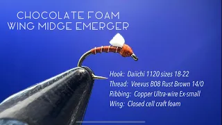 Fly Tying Tutorial: Chocolate Foam Wing Midge Emerger