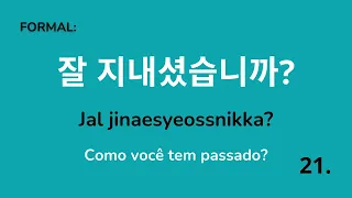 40 formal and informal phrases in Korean / 40 frases formal e informal em Coreano. #aulas #coreano