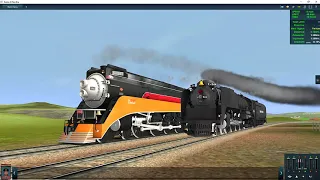 Trainz a New Era Union Pacific 844 VS Southern Pacific Daylight 4449