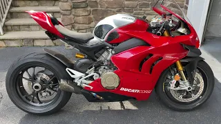 2020 Panigale V4R full akrapovic titanium race system - Start up