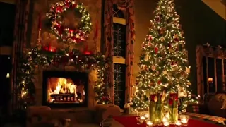 Classic Christmas Music with a Fireplace and Beautiful Background Classic 2 hours