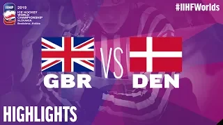 Great Britain vs. Denmark Game Highlights | #IIHFWorlds 2019