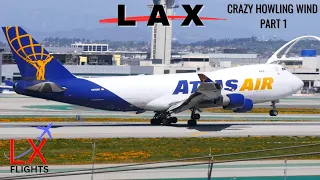 LAX : High Wind Advisory - Departures and Arrivals LAX #aviation #planespotting