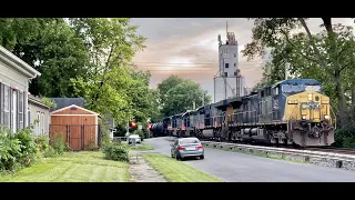 Fast Train Passes Through Crowded Neighborhood, Street Running Train: Almost! Old B&O Signals Used